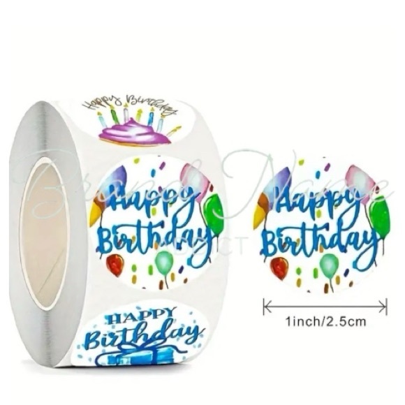 Stickers Other - Happy Birthday Festive (8 different designs) Stickers